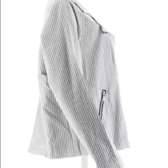 Isaac Mizrahi fashionable motorcycle jacket 22 W - Picture 4 of 11